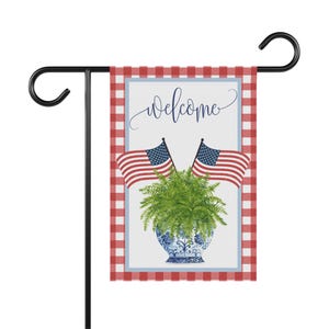 American Flag Welcome Banner: Patriotic Summer Decor