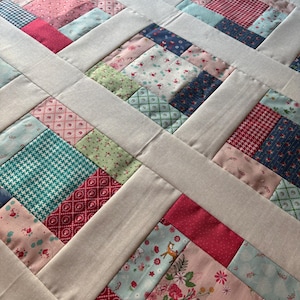 Enchanted Meadow Quilt TOP, UNFINISHED, Beverly McCullough, Riley Blake, 38 inch, charming window, gift for baby girl, pink, blue, green
