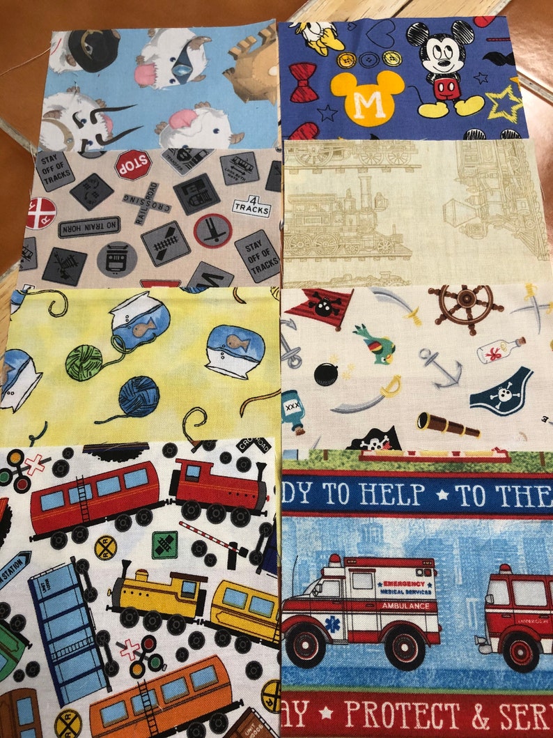 Novelty fabric charm pack set of 50 fabrics I Spy 5 inch Etsy