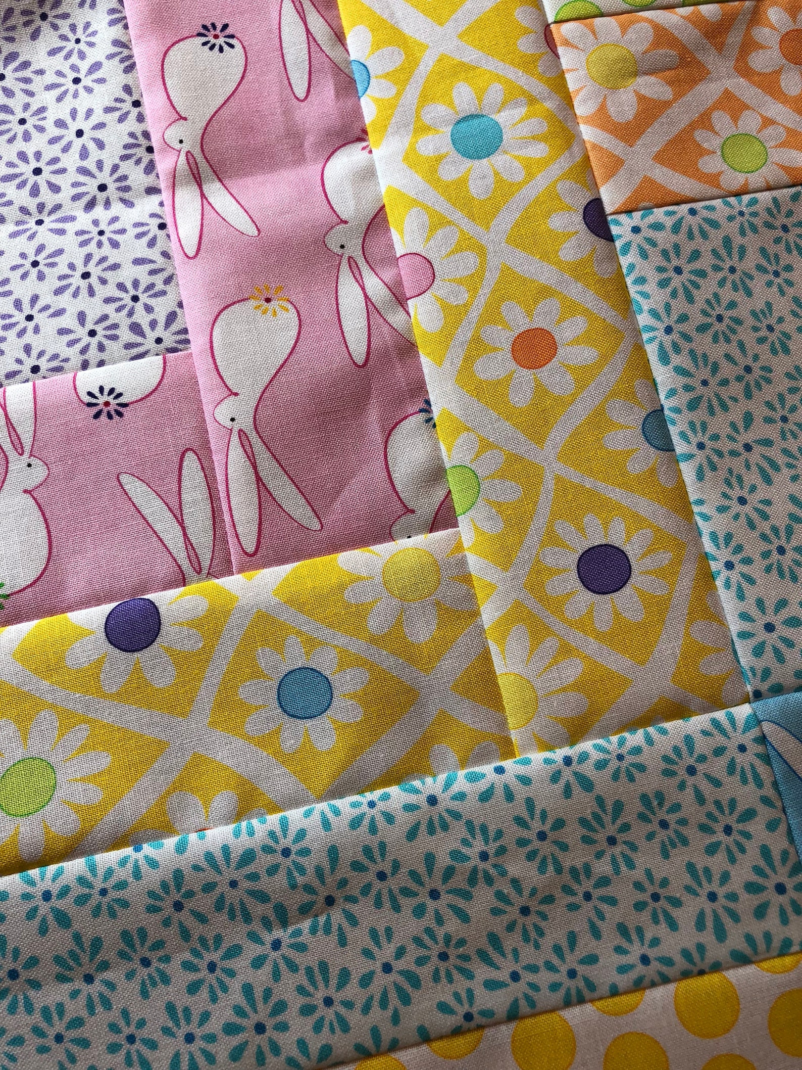 Frolic unfinished quilt top 50 inch ready to ship Moda Etsy