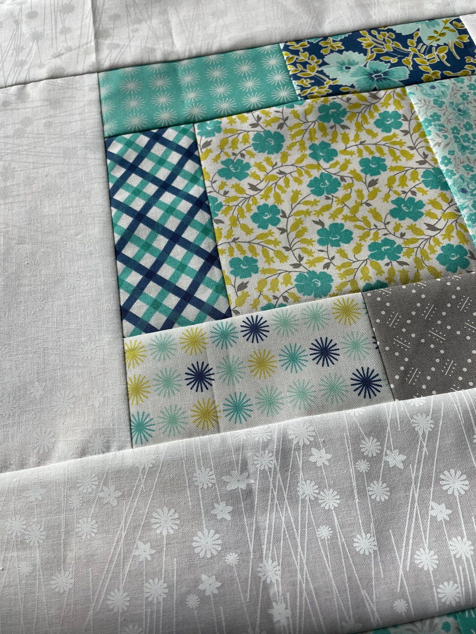 Flowers for Freya unfinished baby quilt TOP byLinzee McCray Etsy