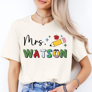 Custom Teacher Shirt, Teacher Name Shirt, Teacher Gifts Personalized, Teacher Appreciation Gifts, Back to School Shirt, Gift for Teacher