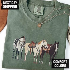 Comfort Colors® Western Shirt, Horse Shirt, Western Graphic Tee, Cowgirl Tshirt, Horse Girl T Shirt, Ranch Girl Tee, Cowboy Graphic Shirt