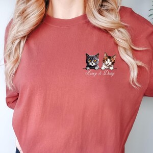 Custom Cat Shirt, Comfort Colors® Shirt, Personalized Cat Shirt, Cat Lovers Shirt, Gift for Mom, Gift for Dad, Mothers Day Gift, Fathers Day