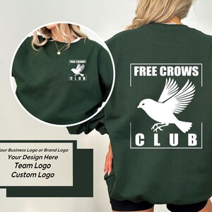 Custom Logo Sweatshirt, Your Business Logo or Brand Logo, Front and Back Logo Hoodie, Your Design Here, Logo Sweatshirt, Company Logo Gifts