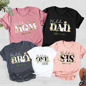 Family Safari Matching Shirts, Birthday Zoo Shirts, Two Wild, Wild One, Wild One Birthday, Mom and Dad Wild Shirt, Wild Safari Shirts