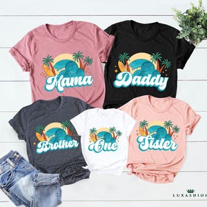 The Big One 1st Birthday Shirts, Surfing Theme First Birthday T-shirt, Mommy Me, The Big One Outfit, Ocean Wave Family Matching Surfer Shirt