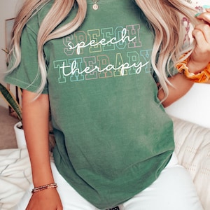 Speech Therapist Shirt, Comfort Colors® Speech Therapy Shirt, Speech Teacher Shirt, Therapy Shirt, Gift For Therapist, Communication T shirt