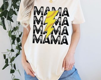 Softball Mom Shirt, Softball Vibes, Softball Mom Gifts, Distressed Softball, Mama Softball Shirt, Comfort Colors®, Softball Game Shirt