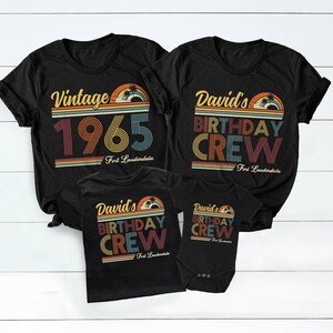 Vintage 1965 Shirt, Birthday Crew Shirts, Custom Birthday Trip Shirt, Retro Birthday Matching Tee, 60th Birthday Shirt, Birthday Party Shirt