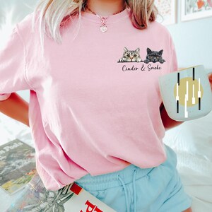 Custom Cat Shirt, Comfort Colors Shirt, Personalized Cat Shirt, Cat Lovers Shirt, Gift for Mom, Gift for Dad, Mothers Day Gift, Fathers Day