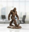 Hand Carving Wooden Bigfoot Sasquatch Figurine Handcrafted Desk Bookshelf Yeti Decor Statue Wood Sculpture Handmade Adventure Ornament Gift