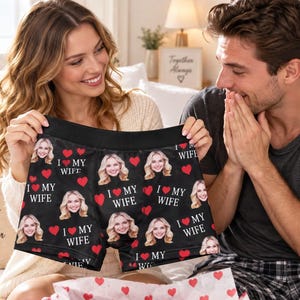 Boxer personalizzati con foto per lui, boxer con viso personalizzato, intimo maschile divertente, regalo di San Valentino per fidanzato/marito