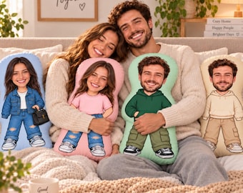 Gesichtskissen mit Foto, personalisiertes Geschenk für Paare, Erinnerungsstück für Fernbeziehungen