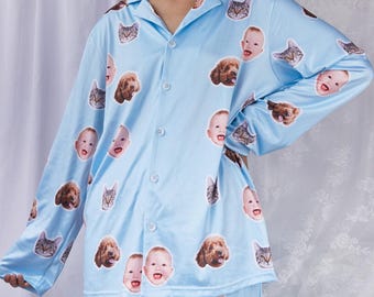 Anpassade pyjamasar för familjen, Anpassade fotopyjamasar, Anpassade husdjurspyjamasar, Personliga hundpyjamasar, Roliga hundansiktspyjamasar, Pyjamasar för husdjursälskare