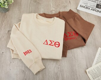 Individuell gestickte Sweatshirts, Personalisierte Sweatshirts mit Rundhalsausschnitt, Sweatshirts mit Rundhalsausschnitt, Geschenke für Freund/Weihnachten