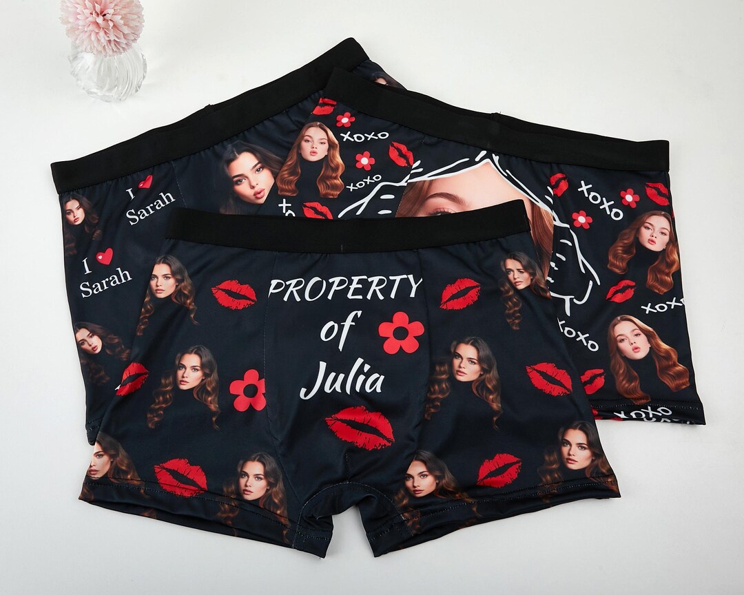 Custom Briefs Personalized Face Boxer Briefs, Custom Photo Underwear, Christmas Gifts ...