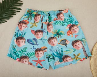Personalized face swim trunks, Custom men bathing Suit with face, Custom Face Beach Shorts, Bachelor Men Swimwear,Gifts for boyfriend