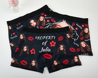 Custom With Face Boxer Briefs,Personalized Boxers for Husband/Boyfriend,Face On Underwear,Funny Boyfriend Gift,Fiance Gift.