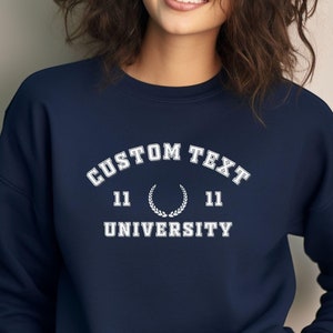 Custom University Sweatshirt: Retro College Letter Crewneck