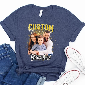 Custom Graphic Photo Vintage Washed Shirt, Personalize Bootleg Custom Tee, Family Bootleg Graphic Tee, Graduation Gift Idea, Bachelor Party