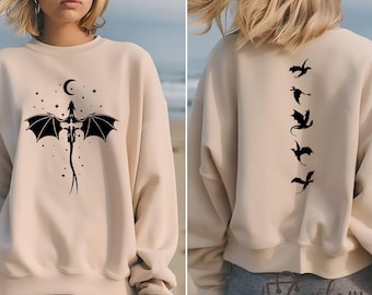 Basgiath War College Sweatshirt: Double Sided Dragon Rider Design