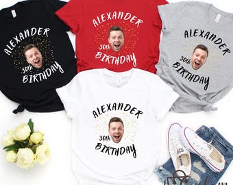 Custom Face Birthday Shirt, Birthday Party Group Shirt, Funny Birthday Matching Shirt, Personalized Face Tee, Custom Birthday Photo Shirt