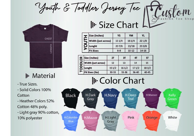 a t - shirt with different colors and sizes