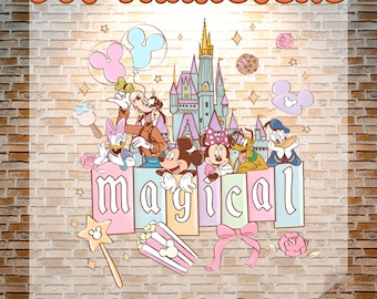 Mickey and Friends Magical Park DTF Transfer, Happiest Place On Earth Ready to Press, Magical Castle Dtf, Mouse Castle Dtf, Family Vacation