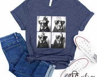 Photobooth Chicken T-Shirt: Funny Rooster with Sunglasses