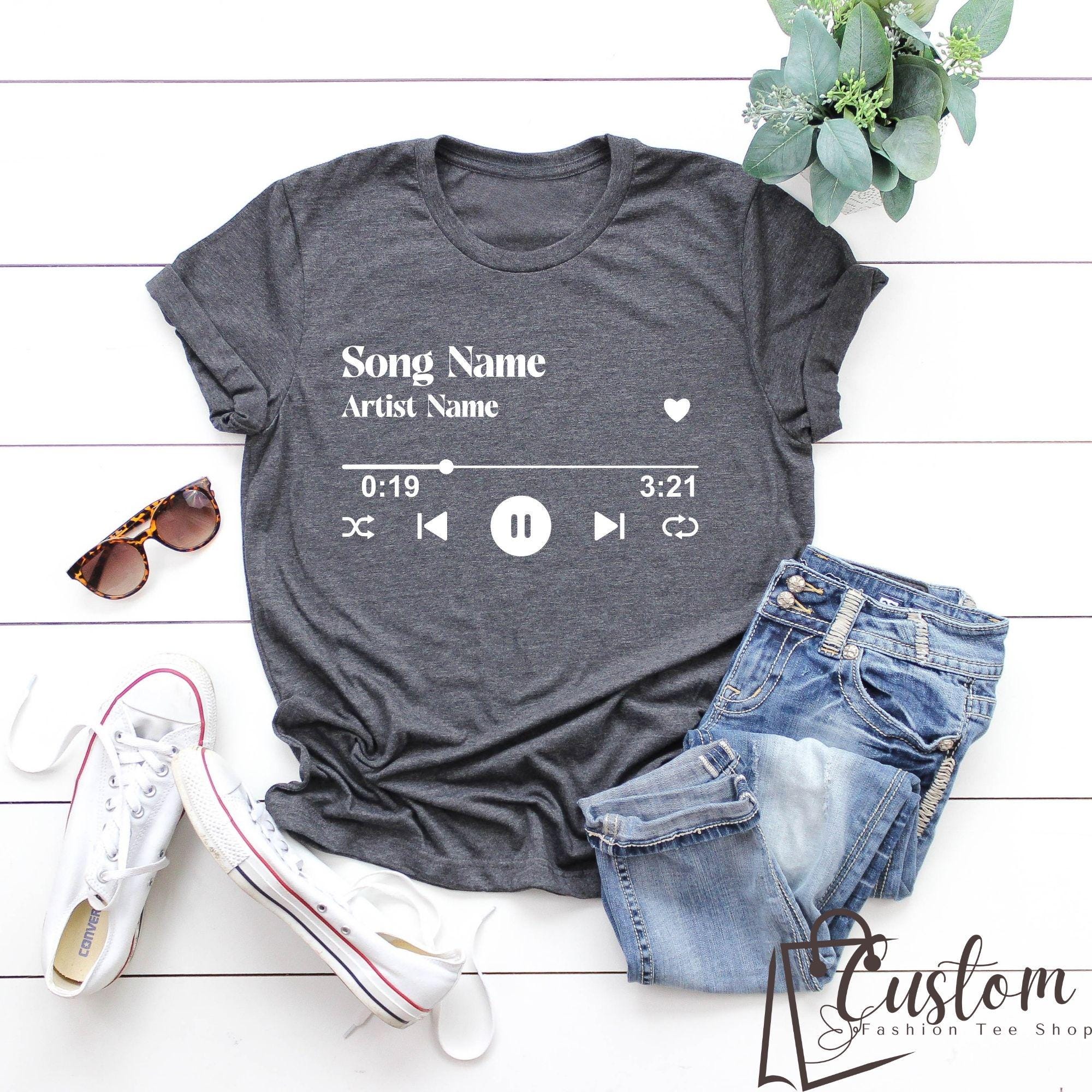 Personalized Song Name Shirt Gift For Birthday, Custom Artist Name Shirt, Custom Favorite Artist Shirt, Custom Song Name Tee, Favorite Song