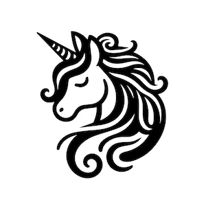 Eenhoorngezicht | svg png eps | vector grafisch ontwerp gesneden print dye sub laser graveren digitale bestanden commercieel gebruik