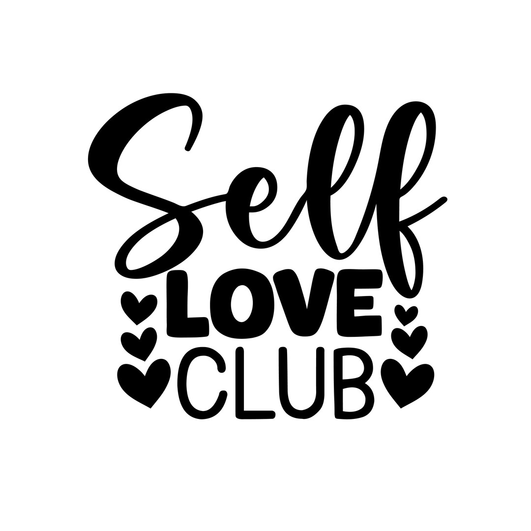 Self Love Club Svg, Inspirational Svg, Self Love Svg, Mental Health Svg ...