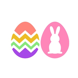 Easter Egg SVG Files | Easter Color Cut Files | Easter Egg Silhouette Vector Files | Happy Easter Vector | Cute Easter Egg Clip Art