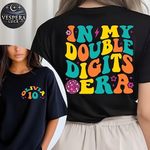 Personalized Double Digits Birthday T-Shirt: Custom 10th Birthday Gift