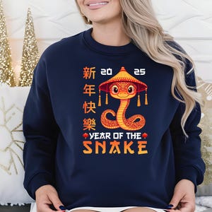2025 Year of the Snake Sweatshirt, Chinese New Year Gift, Lunar New Year Outfit, Snake Zodiac Hoodie, Chinese Festival Outfit, Chinese Year