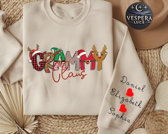 Grammy Claus Sweatshirt, Grandma Christmas Gift Hoodie