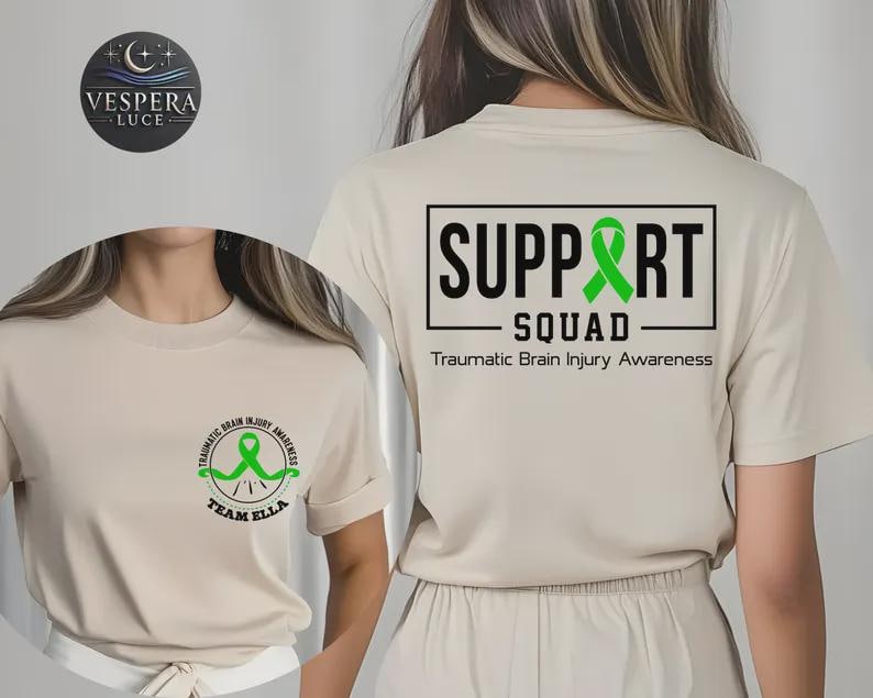 Comfort Colors® Custom Traumatic Brain Injury Awareness Shirt, Green ...
