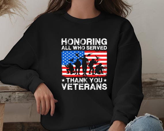 Thank You Veterans Sweatshirt: American Flag Gift Hoodie