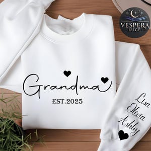 Personalized Grandma Sweatshirt: Custom Grandmother Hoodie