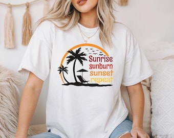 Beach Palm Shirt, Summer Shirt, Beach Shirts for Women, Vacation Shirt, Summer Tees, Summer Shirts for Women, Beach Trip, Beach Vacation Tee