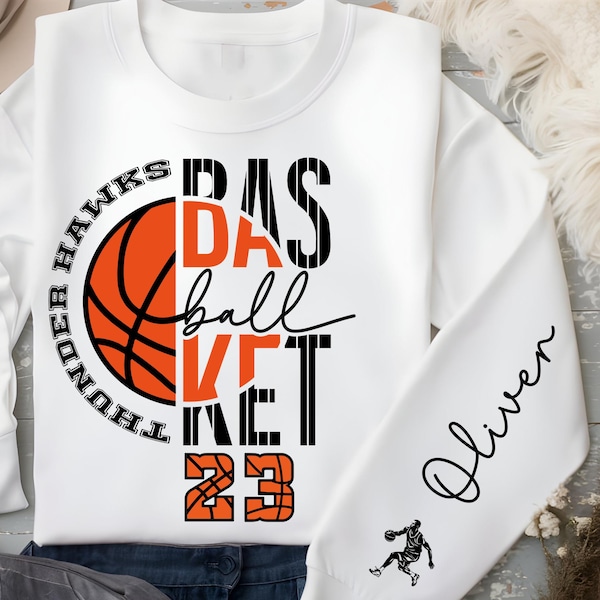 Personalized Basketball Team Sweatshirt: Custom Mascot Pullover