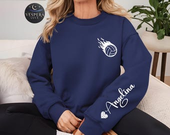 Sudadera de voleibol personalizada: nombre personalizado, regalo de voleibol para adolescentes