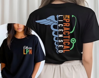 Custom LPN Shirt, Personalized Licensed Practictical Nurse, Graduation Tee