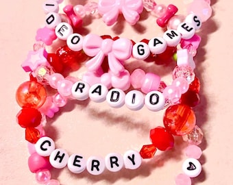 Lana Del Rey Inspired Friendship Bracelet – Coquette Beaded Charm Bracelet - Born to Die fans