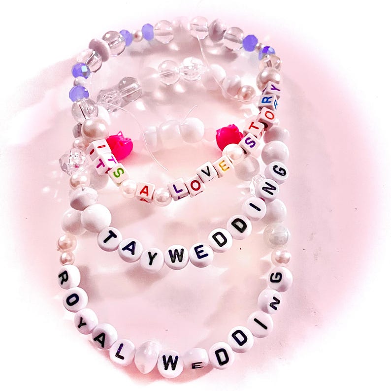 In Her Wedding Era| Taylor Swift and Travis Kelce Wedding commemorative bracelets | Your English Teacher and Gym Teacher are getting married image 1