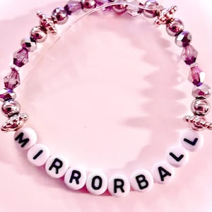 Folklore Freundschaft Armband: Taylor Swift Cottagecore Inspiriert Perlenarmband mirrorball silvery