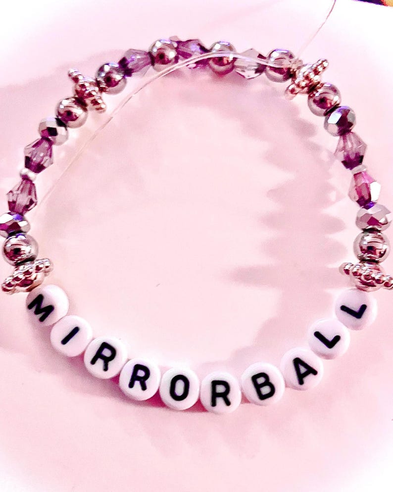 Folklore Freundschaft Armband: Taylor Swift Cottagecore Inspiriert Perlenarmband mirrorball silvery