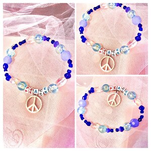 Embrace the serene vibes of Taylor Swift’s *folklore* with this blue beaded "Peace" bracelet. Inspired by the album’s introspective and calming energy, this bracelet is a perfect tribute to the song’s themes of longing and tranquility