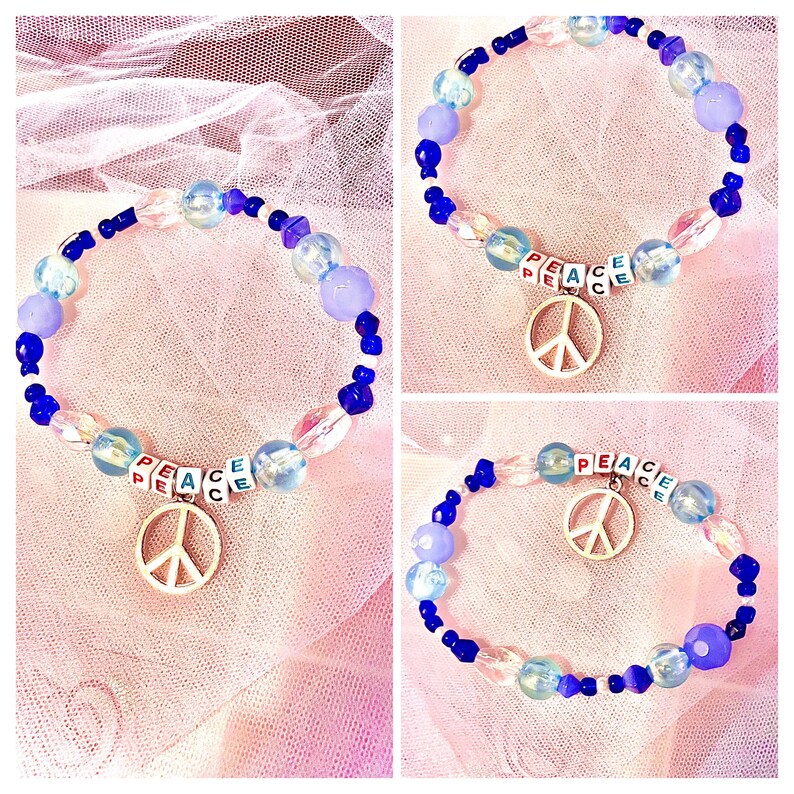 Embrace the serene vibes of Taylor Swift’s *folklore* with this blue beaded "Peace" bracelet. Inspired by the album’s introspective and calming energy, this bracelet is a perfect tribute to the song’s themes of longing and tranquility